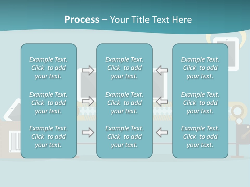 A Powerpoint Presentation With A Conveyor Belt PowerPoint Template