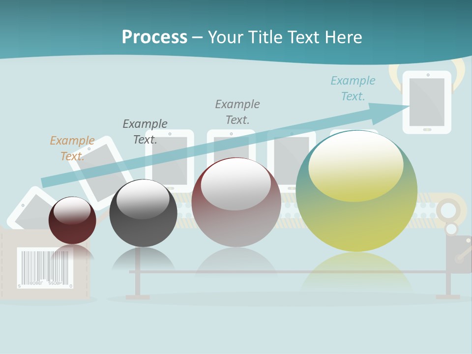 A Powerpoint Presentation With A Conveyor Belt PowerPoint Template