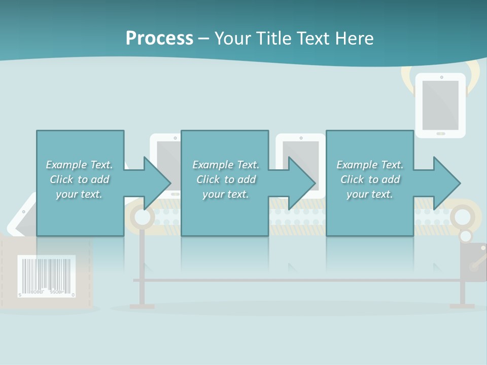 A Powerpoint Presentation With A Conveyor Belt PowerPoint Template