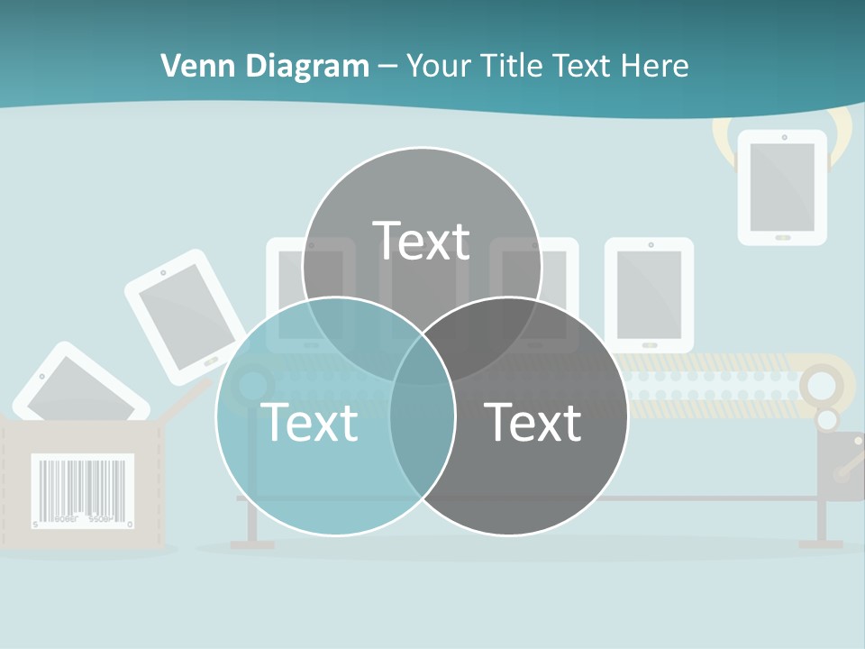 A Powerpoint Presentation With A Conveyor Belt PowerPoint Template