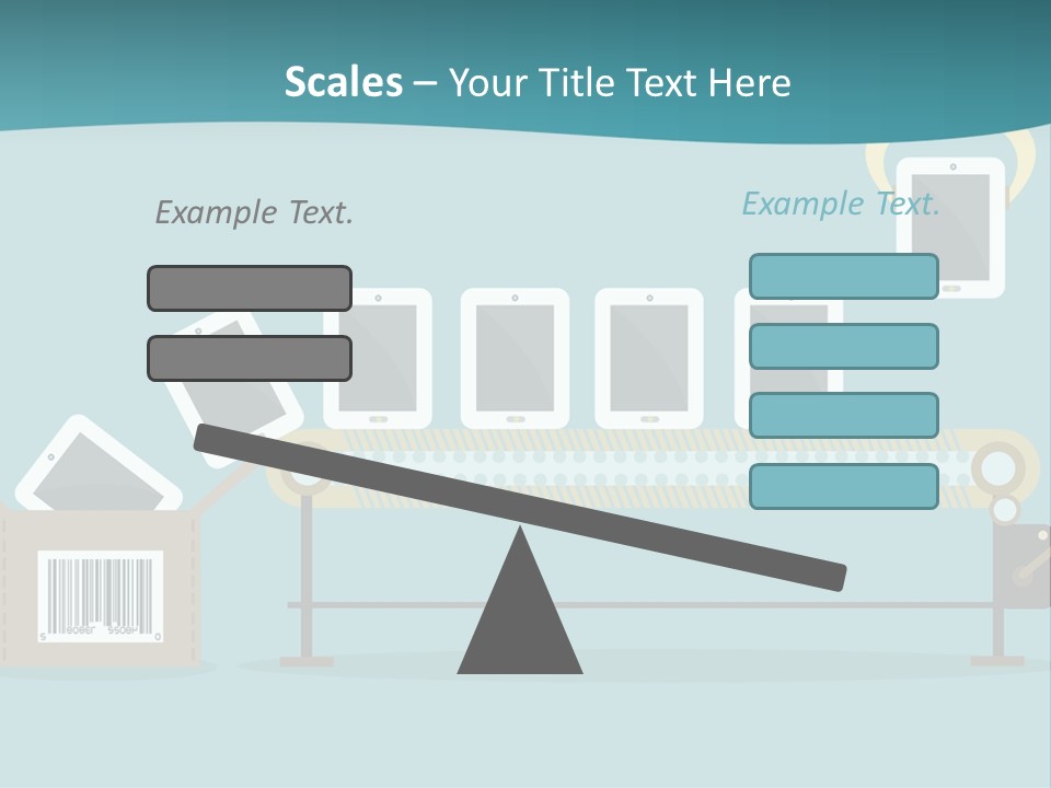 A Powerpoint Presentation With A Conveyor Belt PowerPoint Template