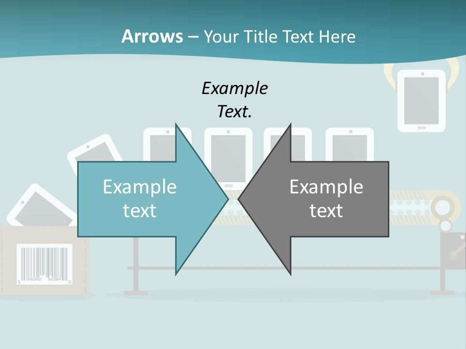 A Powerpoint Presentation With A Conveyor Belt PowerPoint Template