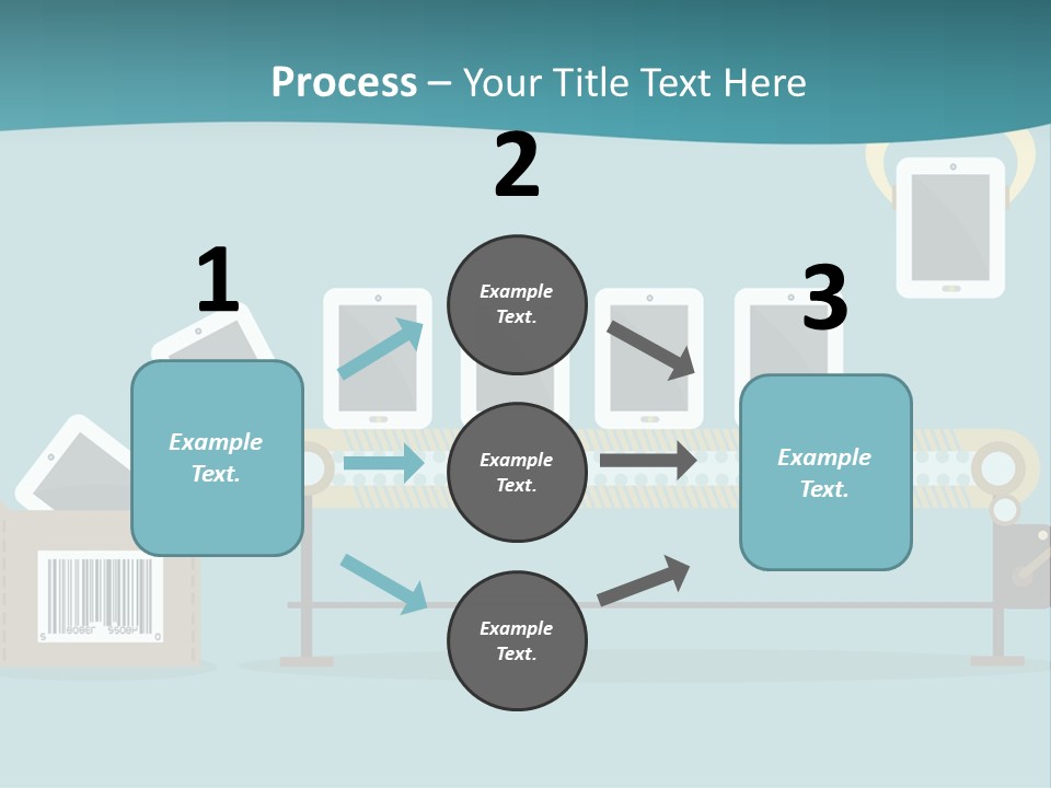 A Powerpoint Presentation With A Conveyor Belt PowerPoint Template