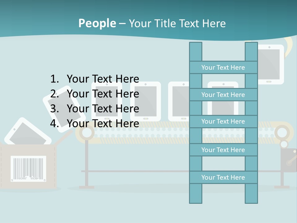 A Powerpoint Presentation With A Conveyor Belt PowerPoint Template