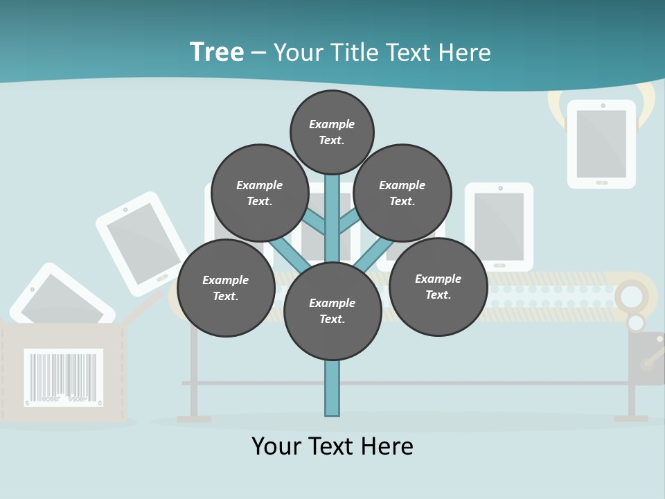 A Powerpoint Presentation With A Conveyor Belt PowerPoint Template