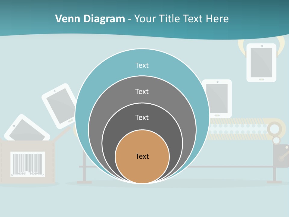 A Powerpoint Presentation With A Conveyor Belt PowerPoint Template