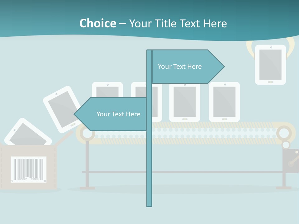 A Powerpoint Presentation With A Conveyor Belt PowerPoint Template