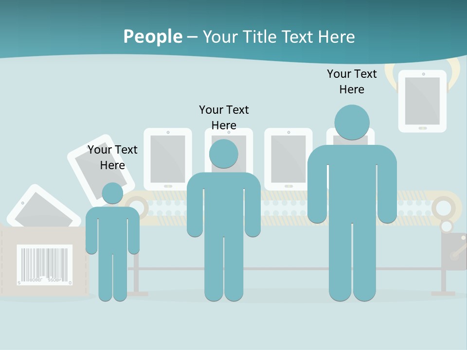 A Powerpoint Presentation With A Conveyor Belt PowerPoint Template