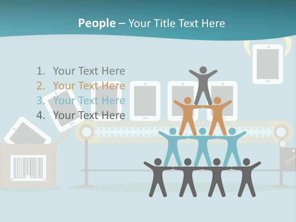 A Powerpoint Presentation With A Conveyor Belt PowerPoint Template