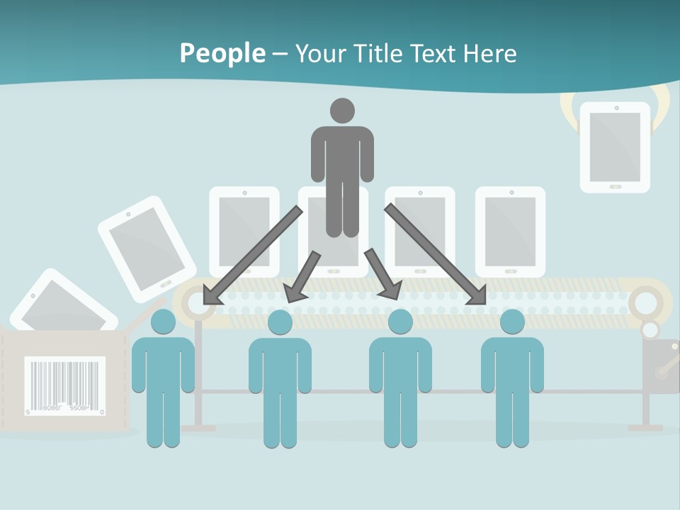 A Powerpoint Presentation With A Conveyor Belt PowerPoint Template
