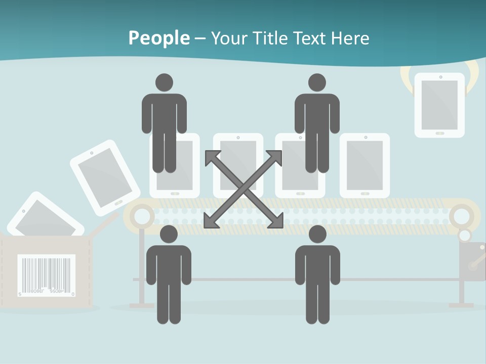 A Powerpoint Presentation With A Conveyor Belt PowerPoint Template