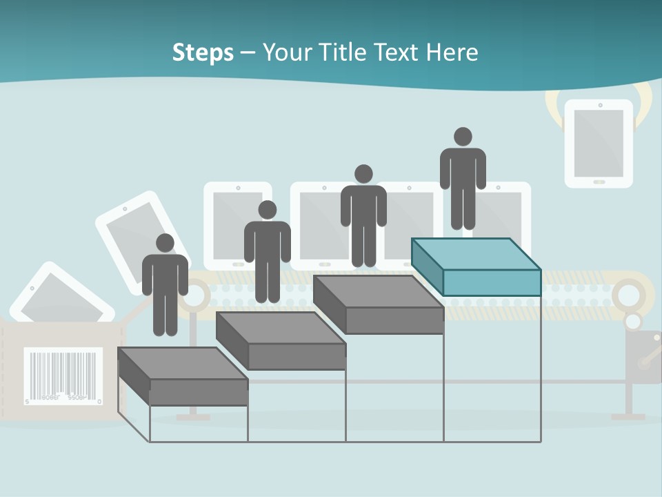 A Powerpoint Presentation With A Conveyor Belt PowerPoint Template
