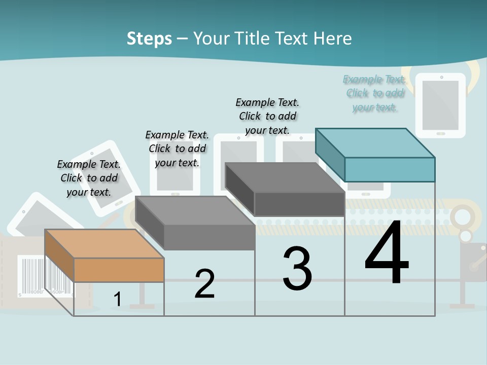 A Powerpoint Presentation With A Conveyor Belt PowerPoint Template