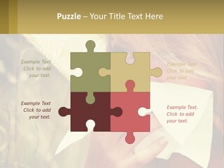 A Woman Wearing A Hat And Holding A Napkin To Her Mouth PowerPoint Template