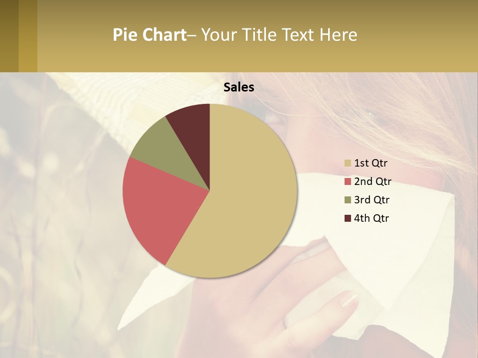 A Woman Wearing A Hat And Holding A Napkin To Her Mouth PowerPoint Template