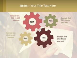 A Woman Wearing A Hat And Holding A Napkin To Her Mouth PowerPoint Template