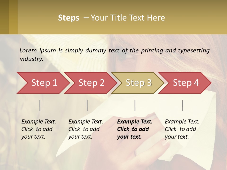 A Woman Wearing A Hat And Holding A Napkin To Her Mouth PowerPoint Template