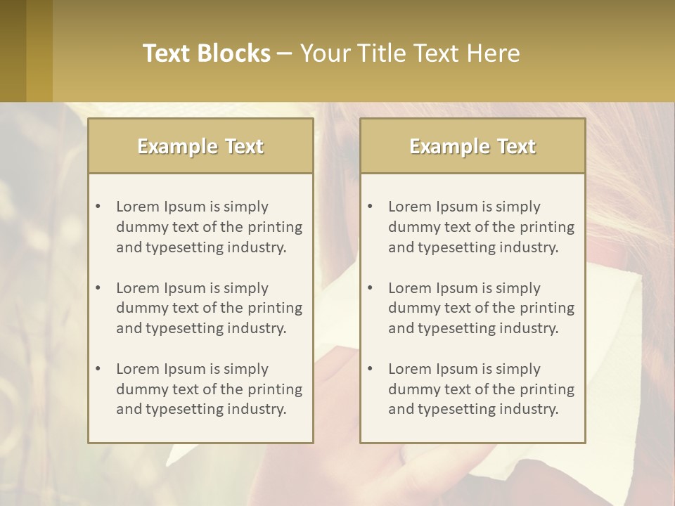 A Woman Wearing A Hat And Holding A Napkin To Her Mouth PowerPoint Template