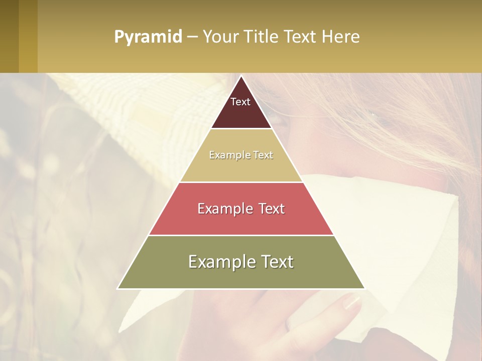 A Woman Wearing A Hat And Holding A Napkin To Her Mouth PowerPoint Template