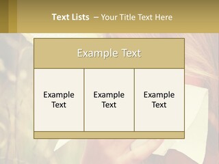 A Woman Wearing A Hat And Holding A Napkin To Her Mouth PowerPoint Template