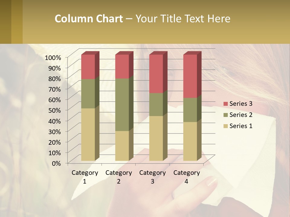 A Woman Wearing A Hat And Holding A Napkin To Her Mouth PowerPoint Template