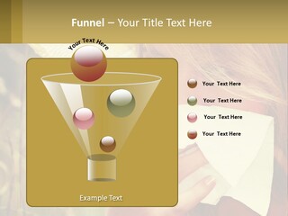 A Woman Wearing A Hat And Holding A Napkin To Her Mouth PowerPoint Template