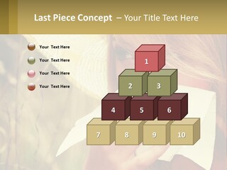 A Woman Wearing A Hat And Holding A Napkin To Her Mouth PowerPoint Template