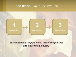 A Woman Wearing A Hat And Holding A Napkin To Her Mouth PowerPoint Template