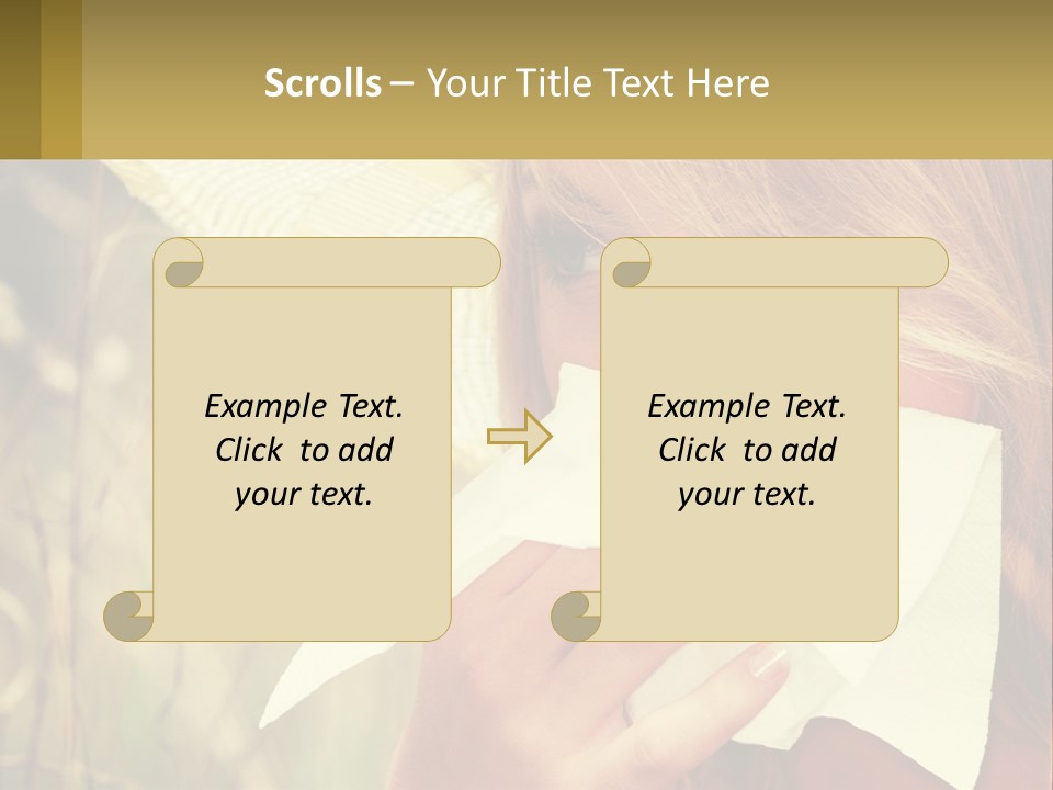 A Woman Wearing A Hat And Holding A Napkin To Her Mouth PowerPoint Template