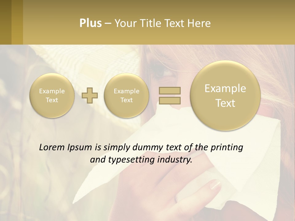 A Woman Wearing A Hat And Holding A Napkin To Her Mouth PowerPoint Template