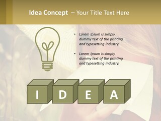 A Woman Wearing A Hat And Holding A Napkin To Her Mouth PowerPoint Template