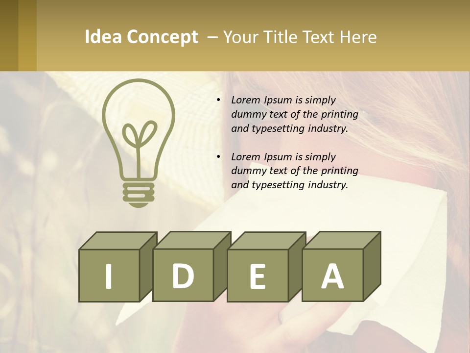 A Woman Wearing A Hat And Holding A Napkin To Her Mouth PowerPoint Template