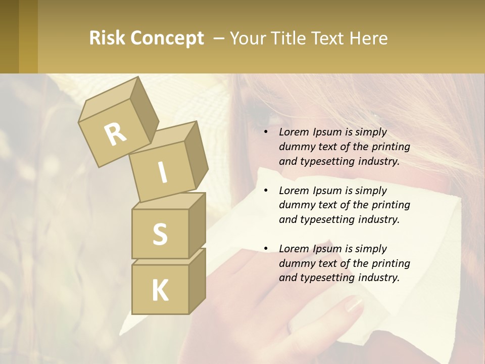 A Woman Wearing A Hat And Holding A Napkin To Her Mouth PowerPoint Template