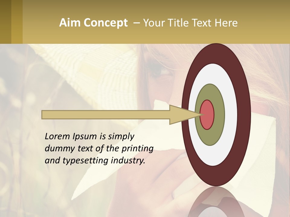 A Woman Wearing A Hat And Holding A Napkin To Her Mouth PowerPoint Template