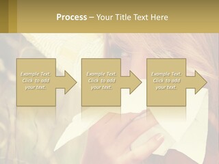 A Woman Wearing A Hat And Holding A Napkin To Her Mouth PowerPoint Template