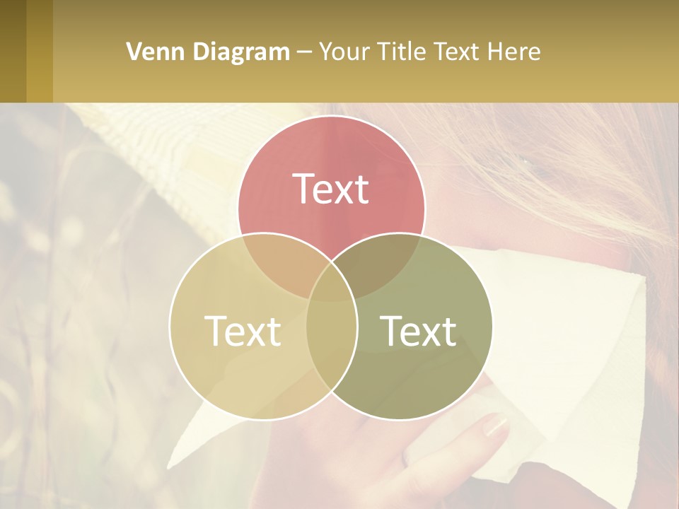 A Woman Wearing A Hat And Holding A Napkin To Her Mouth PowerPoint Template