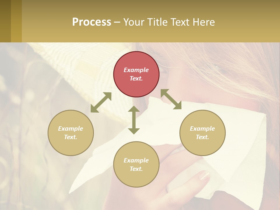 A Woman Wearing A Hat And Holding A Napkin To Her Mouth PowerPoint Template