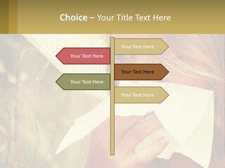 A Woman Wearing A Hat And Holding A Napkin To Her Mouth PowerPoint Template