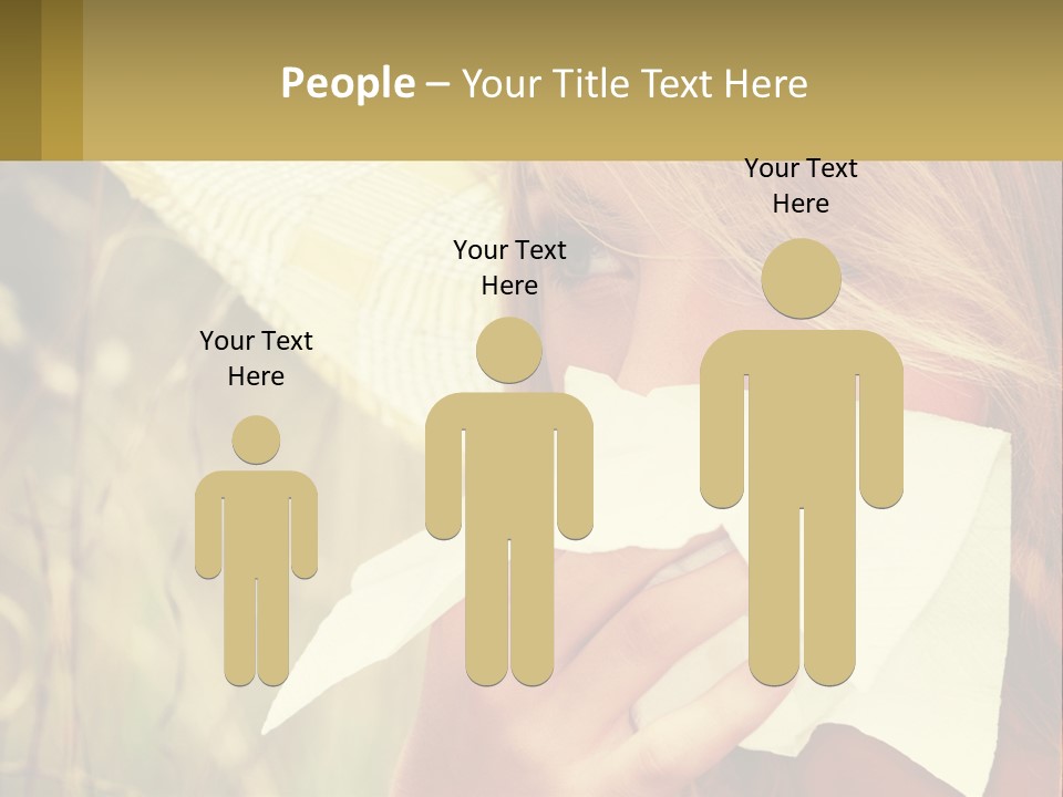 A Woman Wearing A Hat And Holding A Napkin To Her Mouth PowerPoint Template