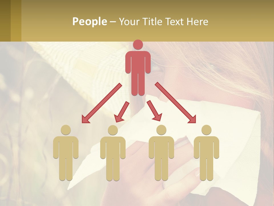 A Woman Wearing A Hat And Holding A Napkin To Her Mouth PowerPoint Template