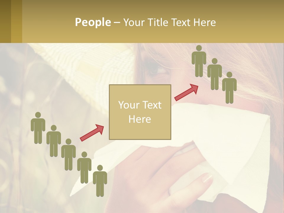 A Woman Wearing A Hat And Holding A Napkin To Her Mouth PowerPoint Template