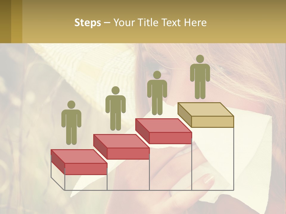 A Woman Wearing A Hat And Holding A Napkin To Her Mouth PowerPoint Template
