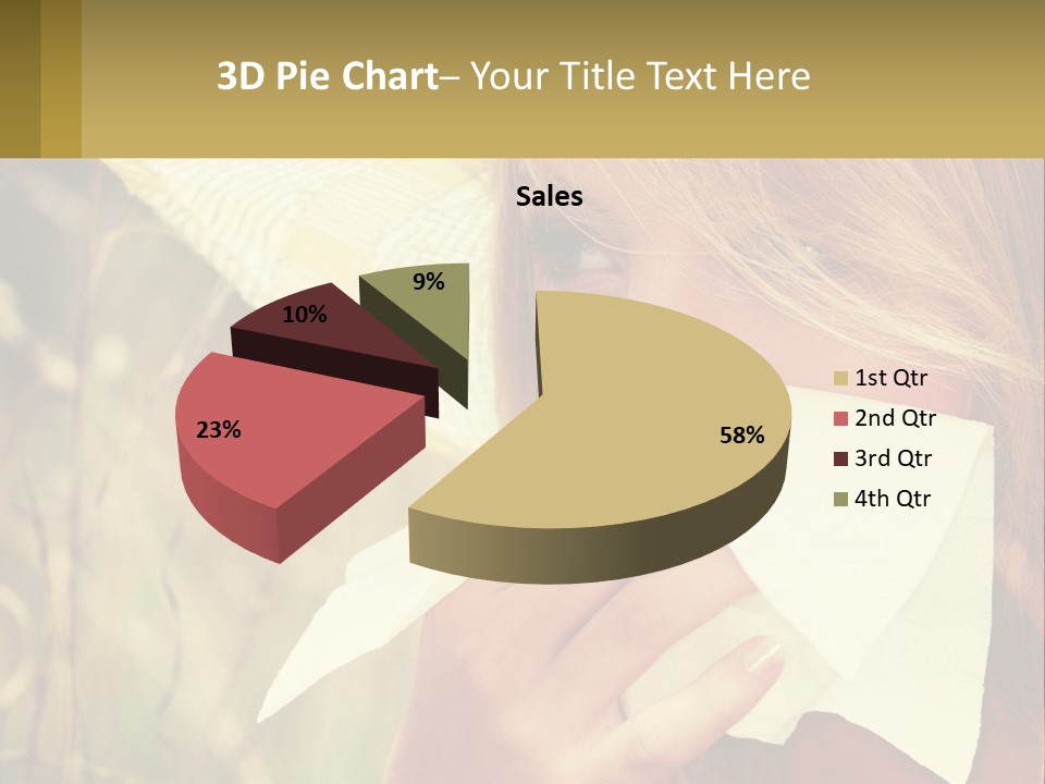 A Woman Wearing A Hat And Holding A Napkin To Her Mouth PowerPoint Template