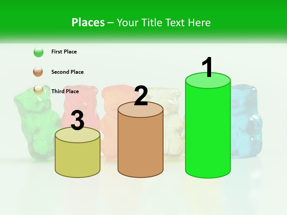A Group Of Gummy Bears Sitting Next To Each Other PowerPoint Template