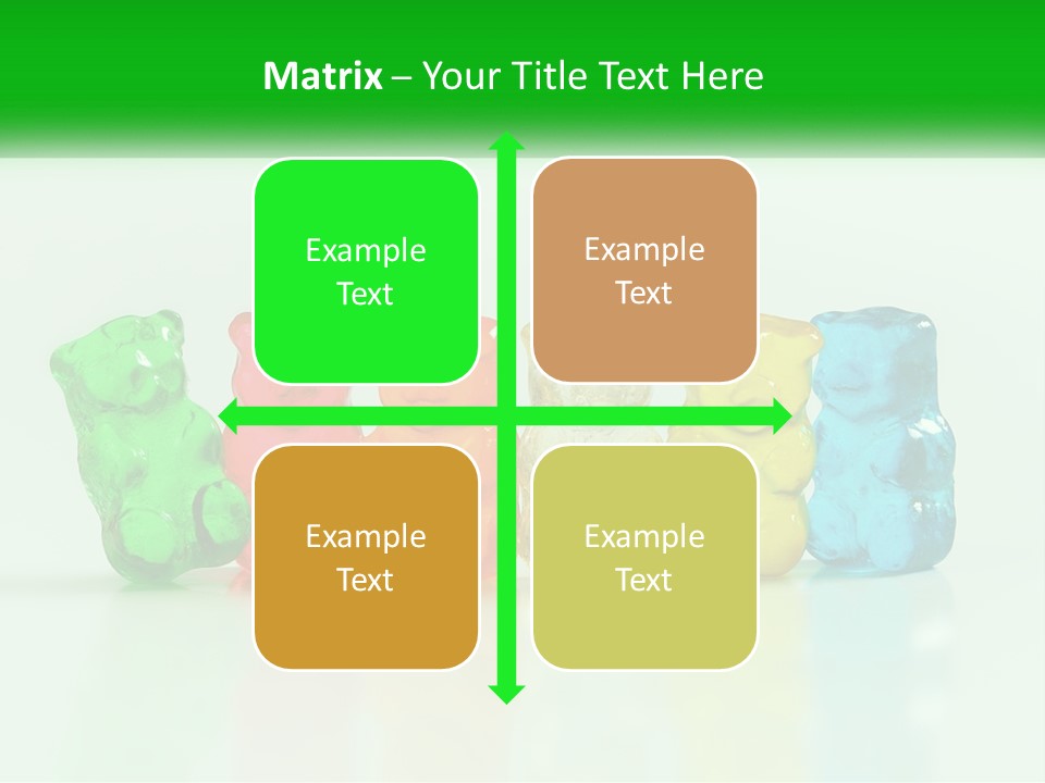 A Group Of Gummy Bears Sitting Next To Each Other PowerPoint Template