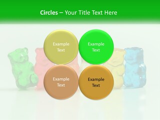 A Group Of Gummy Bears Sitting Next To Each Other PowerPoint Template