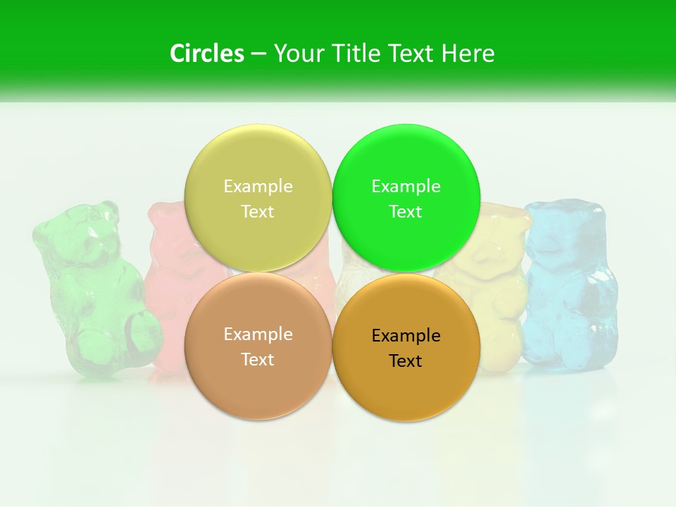A Group Of Gummy Bears Sitting Next To Each Other PowerPoint Template