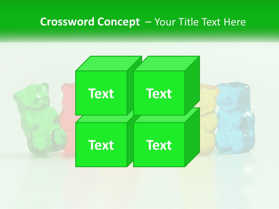 A Group Of Gummy Bears Sitting Next To Each Other PowerPoint Template