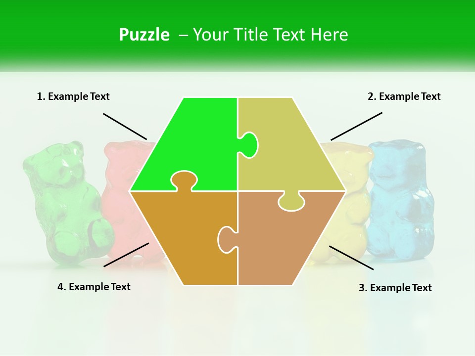 A Group Of Gummy Bears Sitting Next To Each Other PowerPoint Template