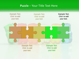 A Group Of Gummy Bears Sitting Next To Each Other PowerPoint Template
